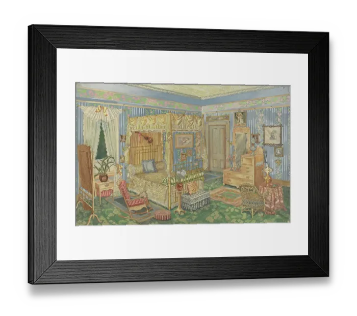 Framed Print : Womans Bedroom