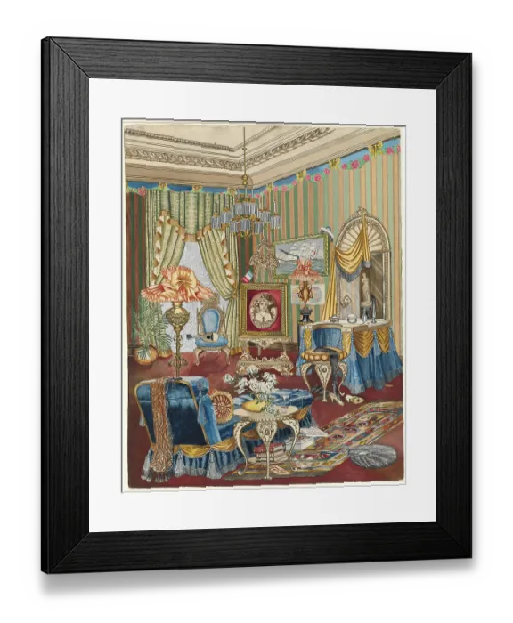 Framed Print : Boudoir, circa 1931. Artist Perkins Harnly Framed Print : Boudoir, circa 1931. Artist Perkins Harnly
