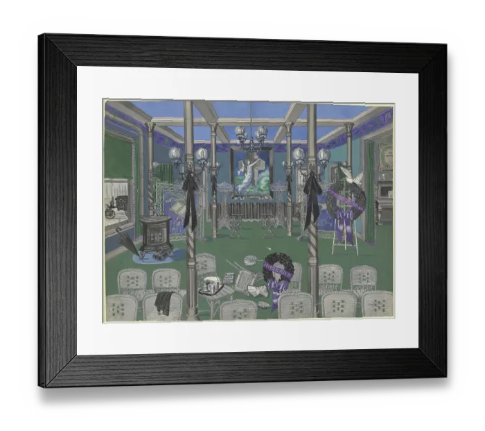 Framed Print : Funeral Parlor Framed Print : Funeral Parlor
