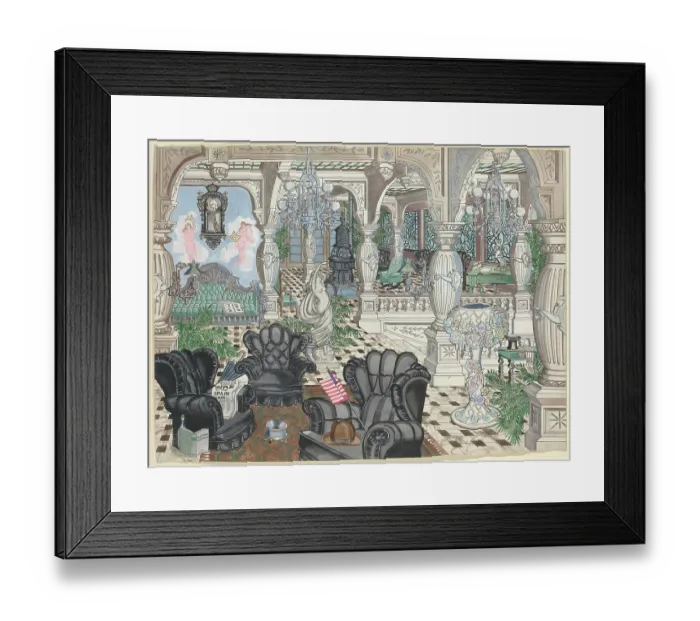 Framed Print : Foyers Mens Club Framed Print : Foyers Mens Club