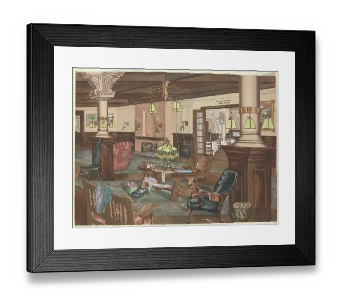 Framed Print : Hollywood Hotel Lobby Framed Print : Hollywood Hotel Lobby