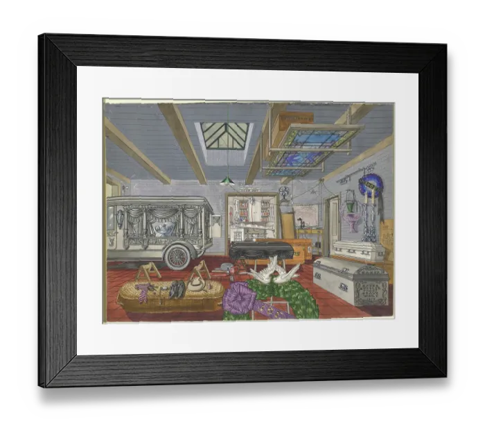Framed Print : Garage Of Funeral Parlor Framed Print : Garage Of Funeral Parlor