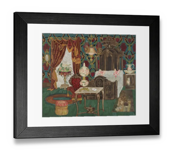 Framed Print : Bedroom, 1882, 1935 / 1942. Artist Perkins Harnly Framed Print : Bedroom, 1882, 1935 / 1942. Artist Perkins Harnly