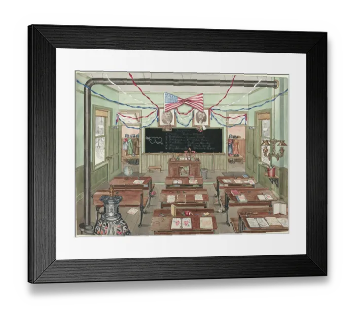 Framed Print : Rural School Room Framed Print : Rural School Room