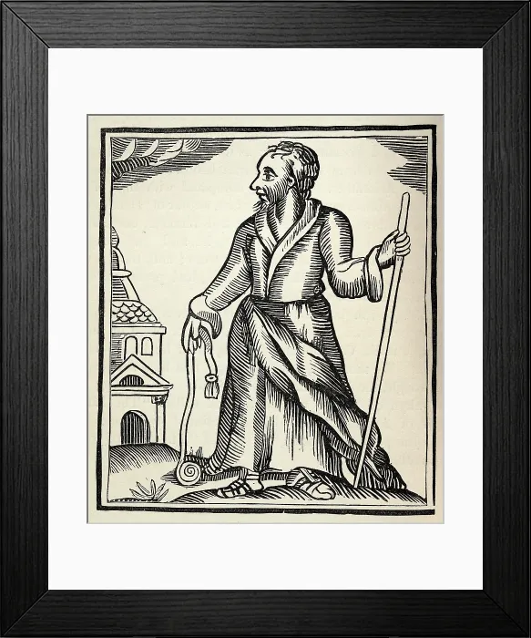 Framed Print : The Wandering Jew, or the Shoemaker of Jerusalem, Vintage woodcut illustration Framed Print : The Wandering Jew, or the Shoemaker of Jerusalem, Vintage woodcut illustration