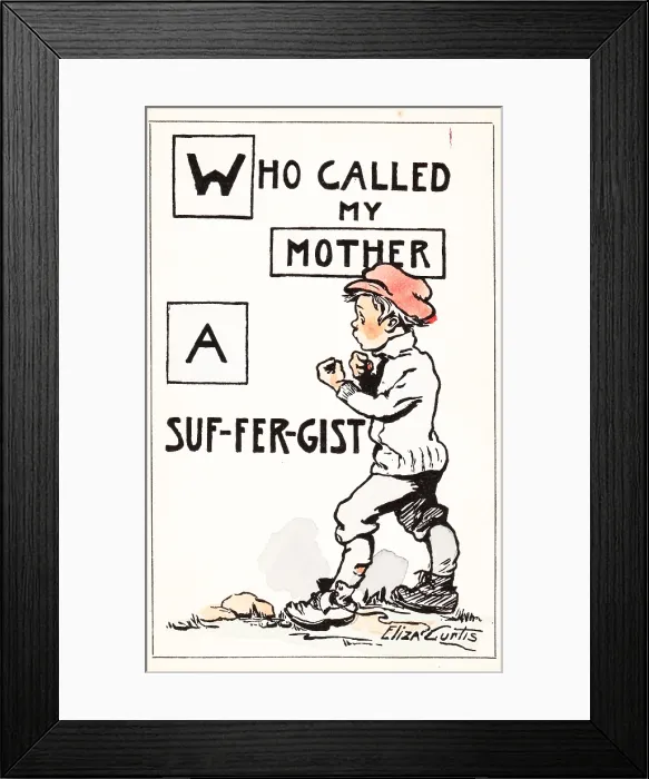 Framed Print : No Suffrage Mother Card Framed Print : No Suffrage Mother Card