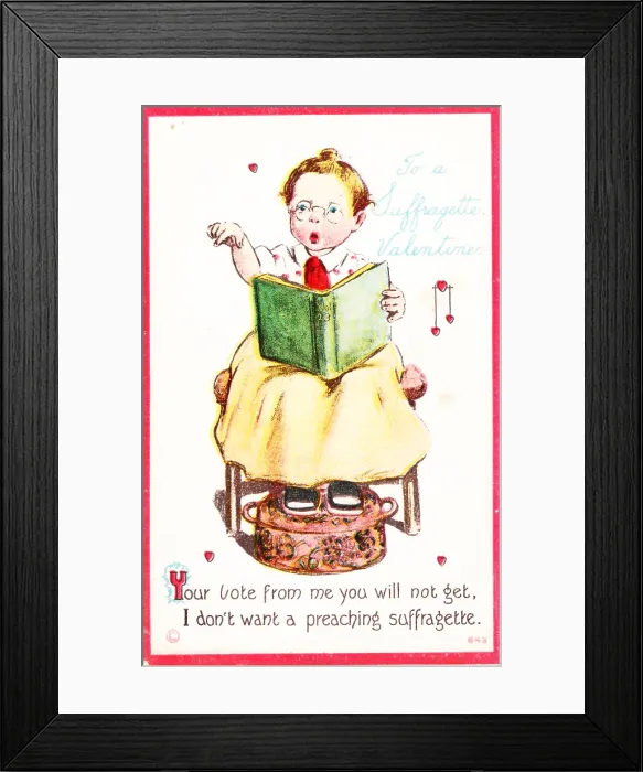 Framed Print : Preaching Suffragette Card Framed Print : Preaching Suffragette Card