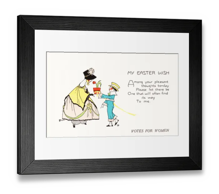 Framed Print : Suffrage Easter Wish Card Framed Print : Suffrage Easter Wish Card