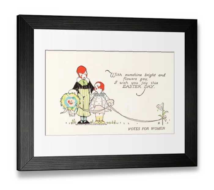 Framed Print : Suffrage Easter Card Framed Print : Suffrage Easter Card