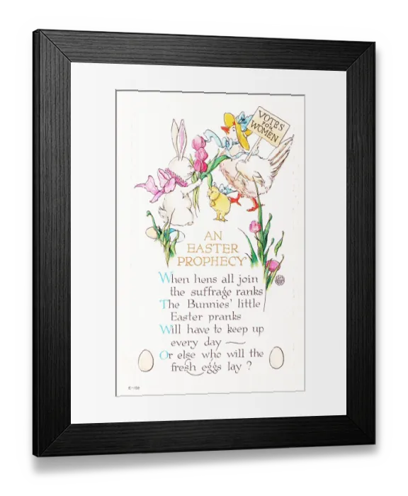 Framed Print : Suffrage Easter Prophesy Card Framed Print : Suffrage Easter Prophesy Card