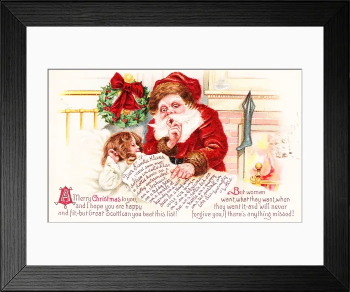 Framed Print : Suffrage List Christmas Card