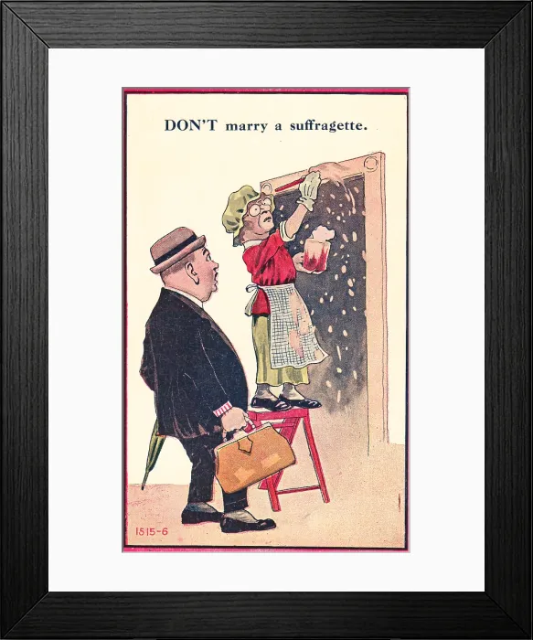 Framed Print : Suffragist Door Painter Framed Print : Suffragist Door Painter