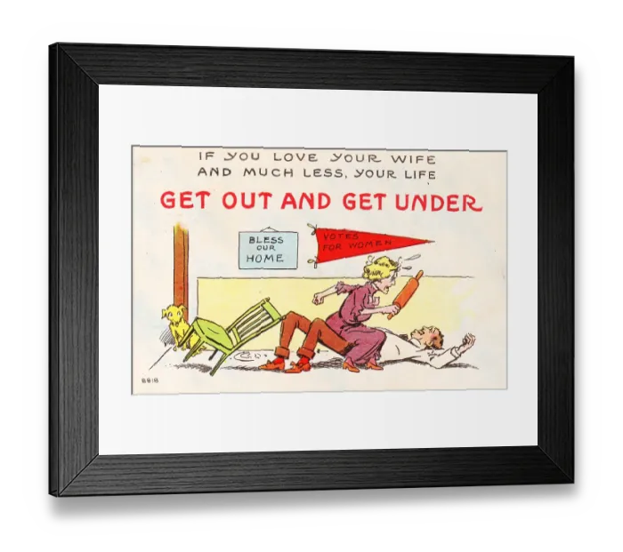 Framed Print : Rolling Pin Suffragist Framed Print : Rolling Pin Suffragist