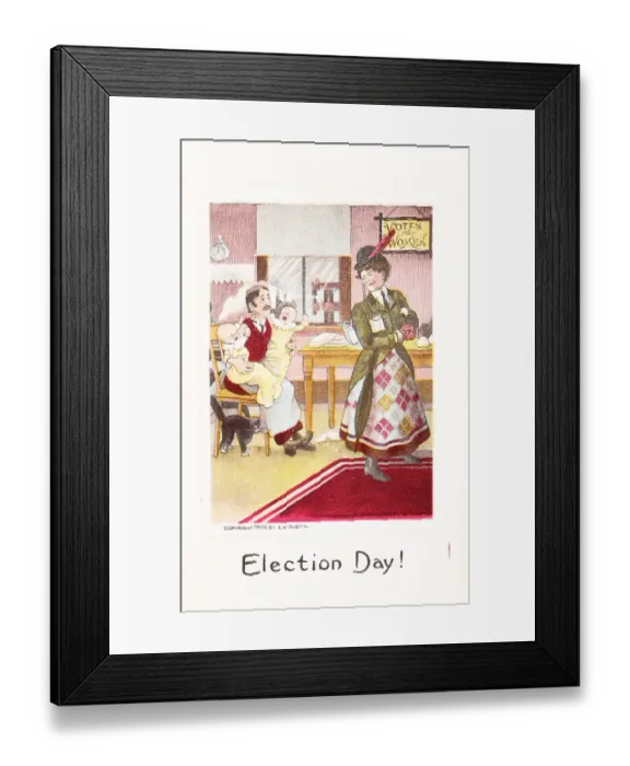 Framed Print : Suffrage Role Reversal Framed Print : Suffrage Role Reversal