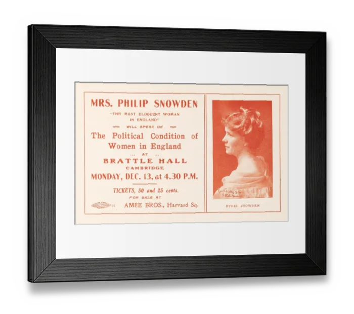 Framed Print : Ethel Snowden Lecture Framed Print : Ethel Snowden Lecture