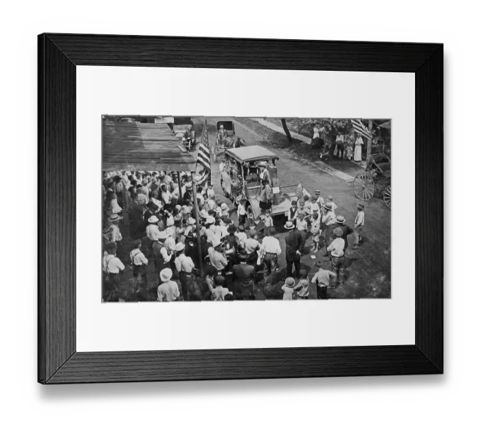 Framed Print : Crowd Watching Suffragists Framed Print : Crowd Watching Suffragists
