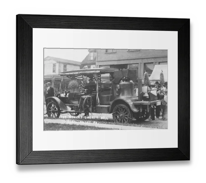Framed Print : Justice Bell On Truck Framed Print : Justice Bell On Truck
