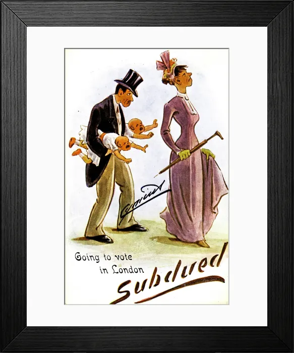Framed Print : Subdued Suffrage Husband Framed Print : Subdued Suffrage Husband