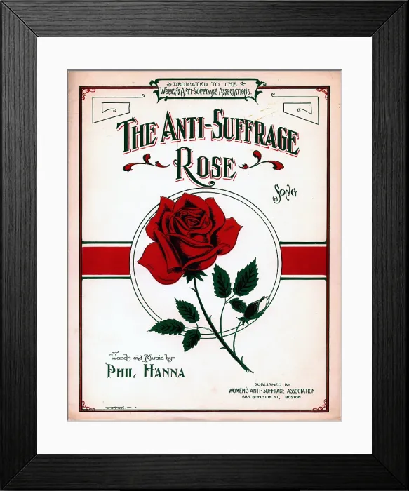 Framed Print : Anti-Suffrage Rose