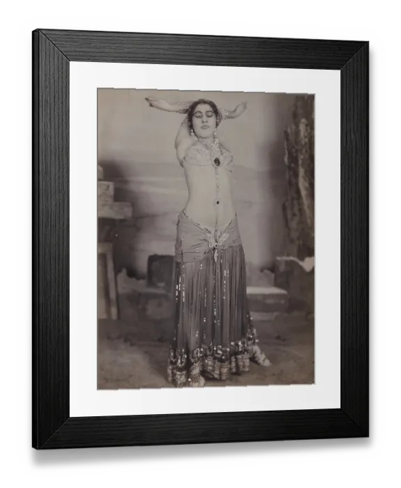 Framed Print : Vintage portrait of belly dancer Sahary Djeli, 1911 Framed Print : Vintage portrait of belly dancer Sahary Djeli, 1911