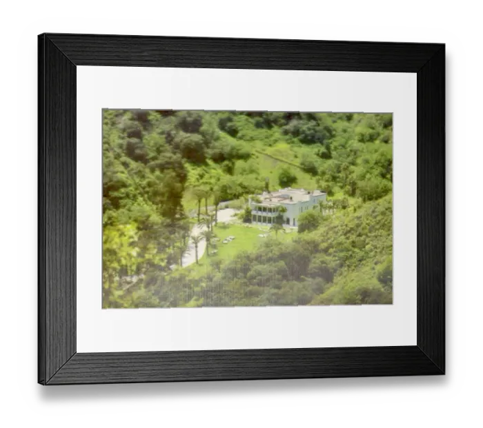 Framed Print : Vintage souvenir postcard, Cher's Home, Homes of Movie and TV Stars, ca 1978 Framed Print : Vintage souvenir postcard, Cher's Home, Homes of Movie and TV Stars, ca 1978