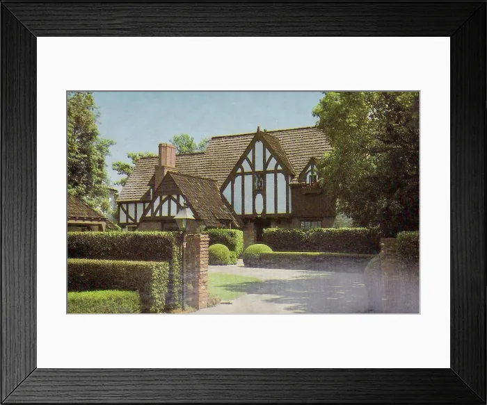 Framed Print : Vintage souvenir postcard, Goldie Hawn's Home, Homes of Movie and TV Stars, ca 1978 Framed Print : Vintage souvenir postcard, Goldie Hawn's Home, Homes of Movie and TV Stars, ca 1978