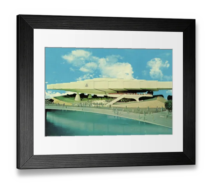 Framed Print : Vintage souvenir postcard, World's Fair, New York City, 1964 Framed Print : Vintage souvenir postcard, World's Fair, New York City, 1964