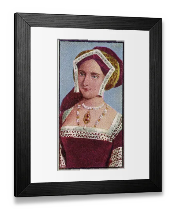 Framed Print : Collectible cigarette card, Kings and Queens series, 1959 Framed Print : Collectible cigarette card, Kings and Queens series, 1959