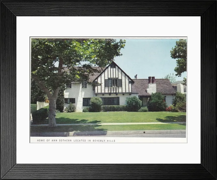 Framed Print : Vintage souvenir postcard, Ann Sothern, Homes of the Stars, ca 1951 Framed Print : Vintage souvenir postcard, Ann Sothern, Homes of the Stars, ca 1951