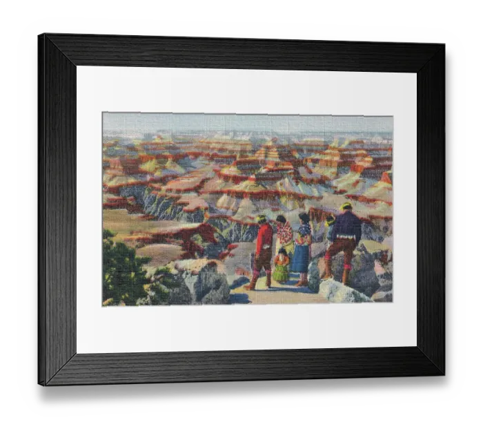 Framed Print : Vintage souvenir postcard, Grand Canyon National Park, Arizona, ca 1943 Framed Print : Vintage souvenir postcard, Grand Canyon National Park, Arizona, ca 1943