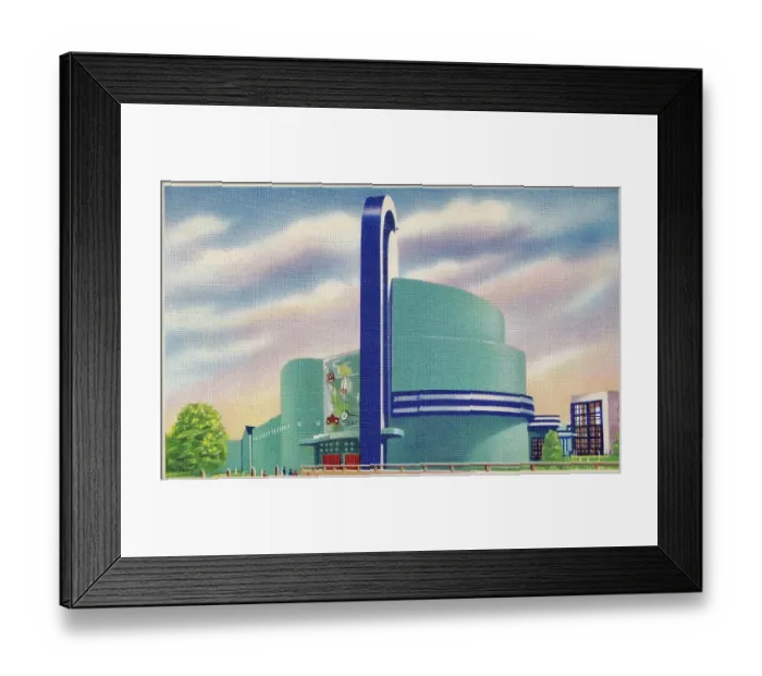 Framed Print : Vintage souvenir postcard, New York City World's Fair, 1939 Framed Print : Vintage souvenir postcard, New York City World's Fair, 1939