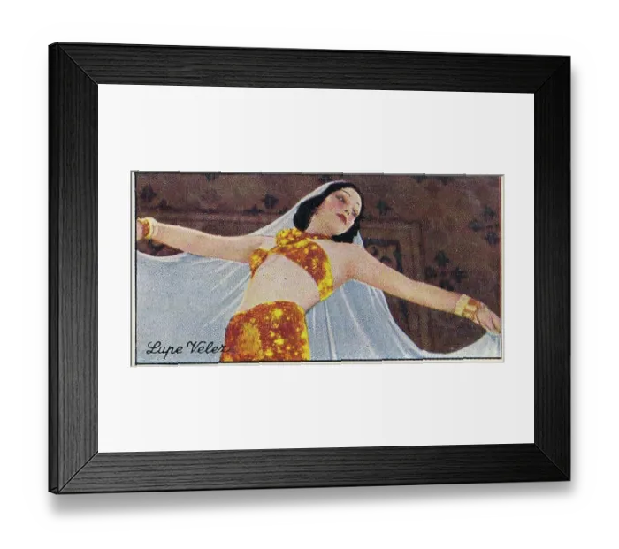 Framed Print : Lupe Velez, Famous Film Stars series, Carreras Collectible Tobacco Card, 1935 Framed Print : Lupe Velez, Famous Film Stars series, Carreras Collectible Tobacco Card, 1935