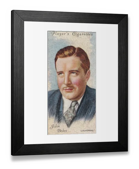 Framed Print : Collectible Tobacco Card, John Boles, Film Stars 2nd series, Player's Cigarettes, 1934 Framed Print : Collectible Tobacco Card, John Boles, Film Stars 2nd series, Player's Cigarettes, 1934