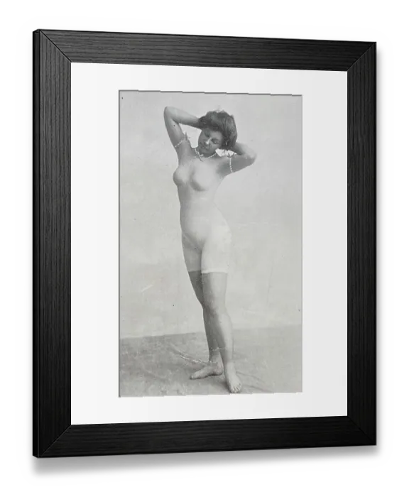 Framed Print : Stretching, The Power and Beauty of Superb Womanhood series, 1901 Framed Print : Stretching, The Power and Beauty of Superb Womanhood series, 1901
