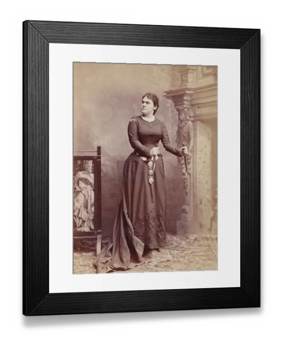 Framed Print : Cabinet card portrait of actress Augusta Dargon in Shakespeare's Macbeth, ca 1888 Framed Print : Cabinet card portrait of actress Augusta Dargon in Shakespeare's Macbeth, ca 1888