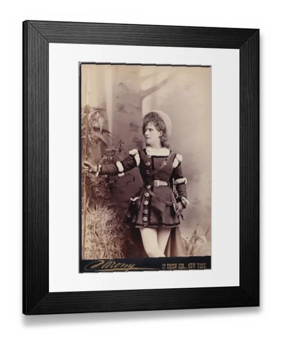 Framed Print : Cabinet card portrait of Ada Cavendish in Shakespeare's As You Like It, ca 1880 Framed Print : Cabinet card portrait of Ada Cavendish in Shakespeare's As You Like It, ca 1880