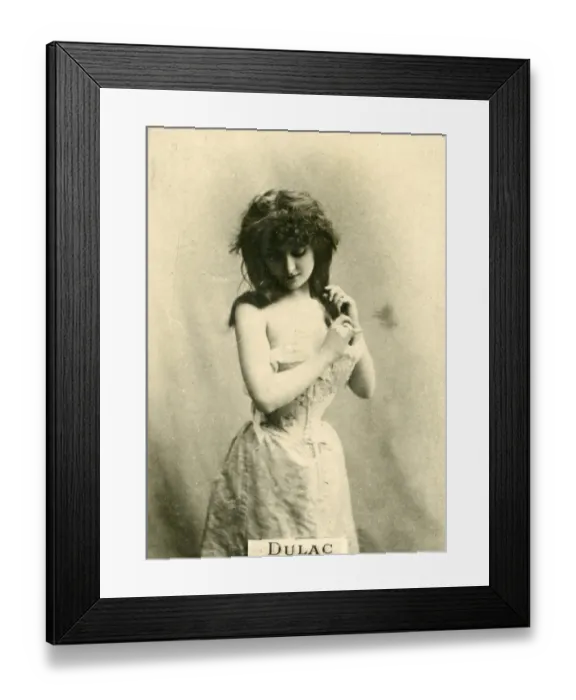 Framed Print : Odette Dulac, Performer, Felix Potin Collectible Celebrity Card, 1901