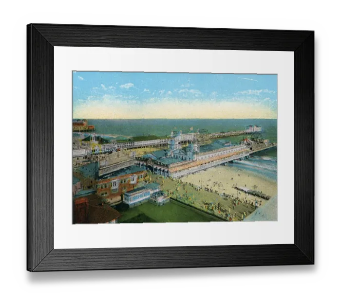 Framed Print : Vintage souvenir postcard, Atlantic City, New Jersey, ca 1921 Framed Print : Vintage souvenir postcard, Atlantic City, New Jersey, ca 1921