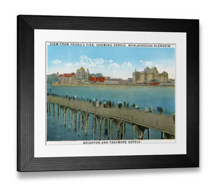 Framed Print : Vintage souvenir postcard, Atlantic City, New Jersey, ca 1921