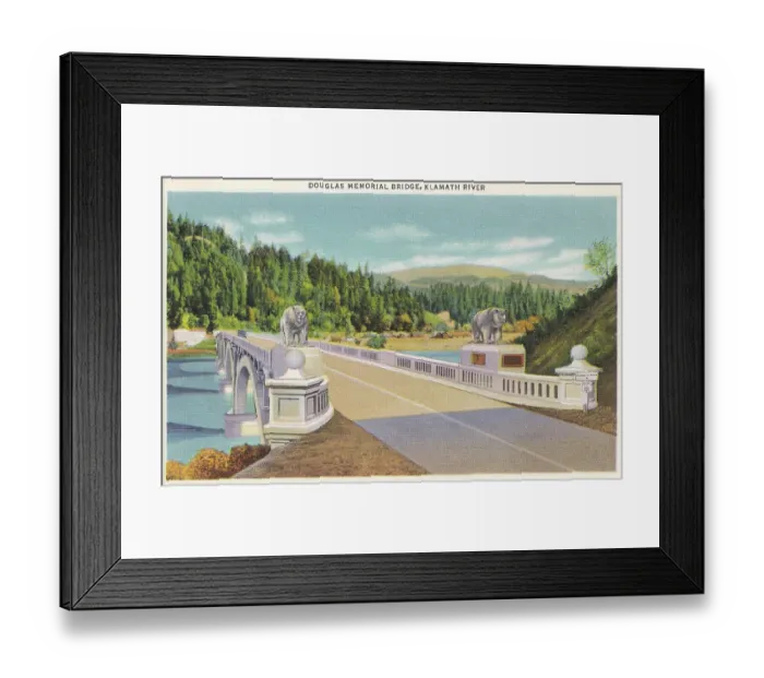 Framed Print : Vintage souvenir postcard, Redwood Highway Souvenir Views series, ca 1921 Framed Print : Vintage souvenir postcard, Redwood Highway Souvenir Views series, ca 1921