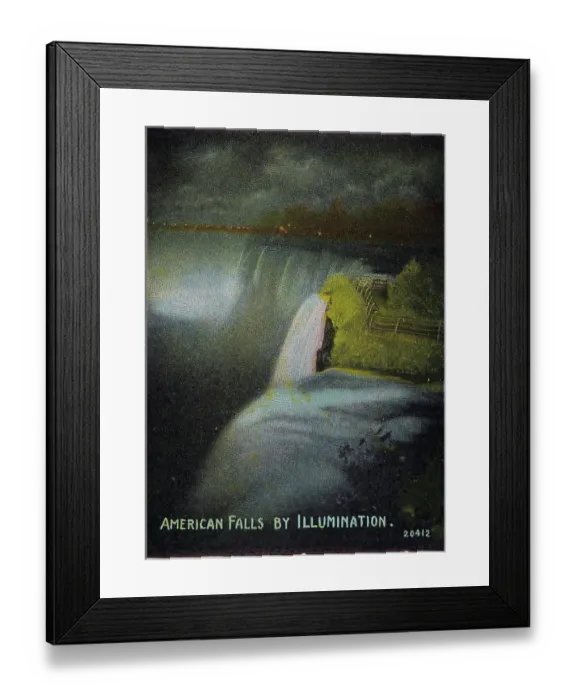 Framed Print : Vintage souvenir postcard, Niagara Falls Souvenir Views series, ca 1912