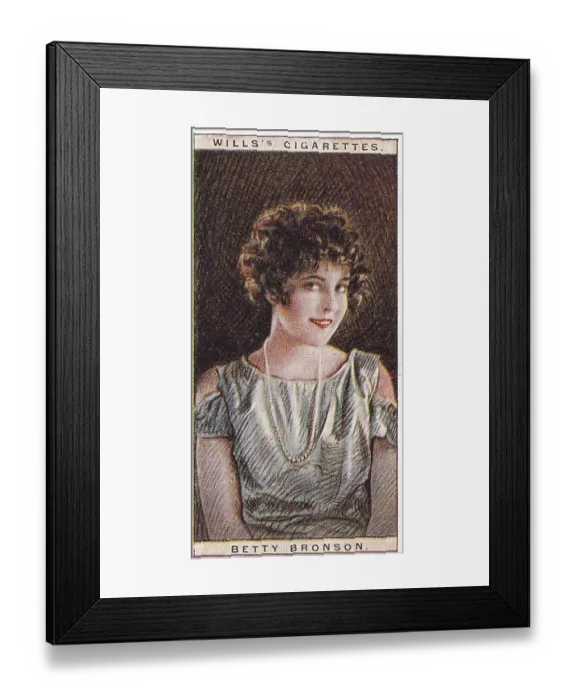 Framed Print : Betty Bronson, Cinema Stars series, H O Will's collectible tobacco card, 1928 Framed Print : Betty Bronson, Cinema Stars series, H O Will's collectible tobacco card, 1928