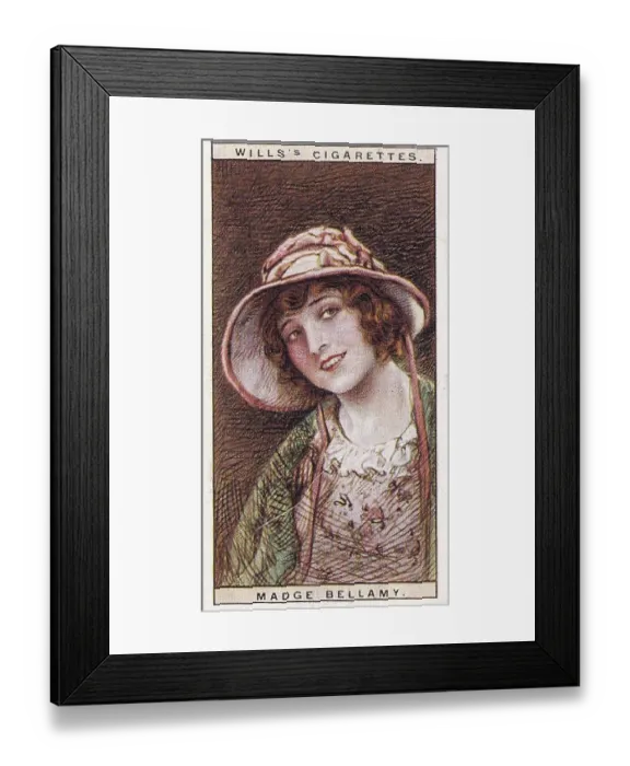 Framed Print : Madge Bellamy, Cinema Stars series, H O Will's collectible tobacco card, 1928