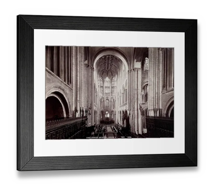 Framed Print : Vintage print of Norwich Cathedral, view East, 1870s Framed Print : Vintage print of Norwich Cathedral, view East, 1870s