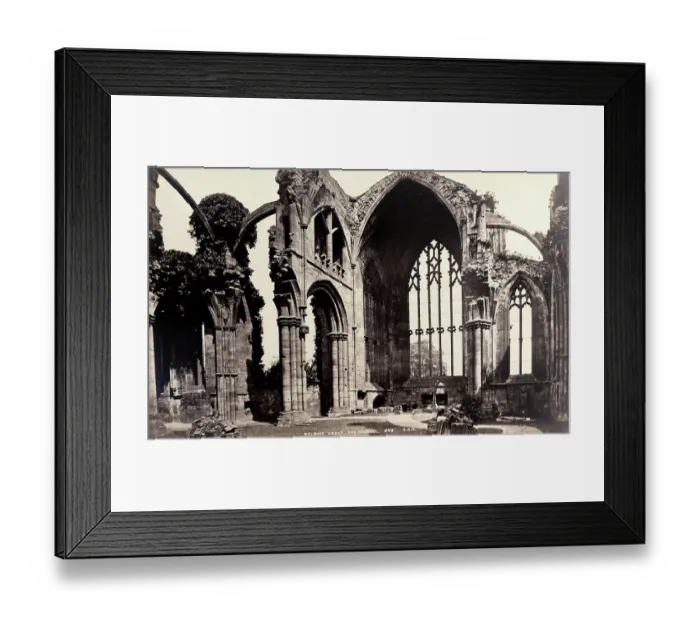 Framed Print : Vintage view of the ruins of he Chapel at Melrose Abbey, 1870s Framed Print : Vintage view of the ruins of he Chapel at Melrose Abbey, 1870s