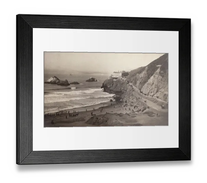 Framed Print : Souvenir Cabinet Card of Victorian Tourist Destination, the Cliff House, San Francisco, 1890s Framed Print : Souvenir Cabinet Card of Victorian Tourist Destination, the Cliff House, San Francisco, 1890s