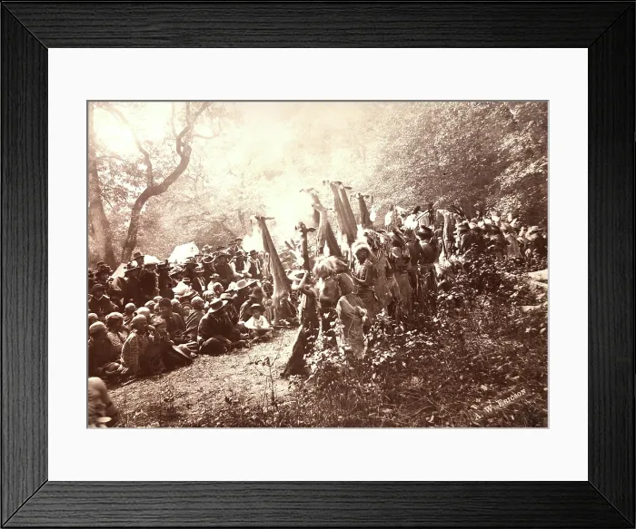 Framed Print : White Deer Skin Dance, Hupa, Humboldt County, California, 1896 Framed Print : White Deer Skin Dance, Hupa, Humboldt County, California, 1896
