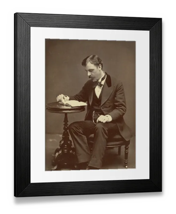 Framed Print : Cabinet Card Portrait of Scholarly Man, Chicago, circa 1880s Framed Print : Cabinet Card Portrait of Scholarly Man, Chicago, circa 1880s