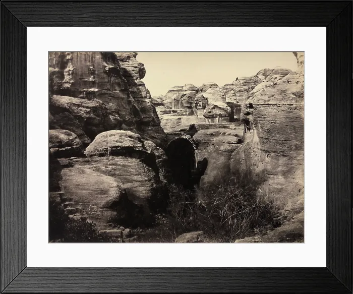 Framed Print : Historic image of Petra, circa 1875 Framed Print : Historic image of Petra, circa 1875