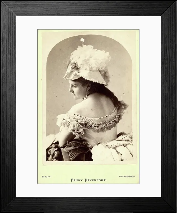 Framed Print : Cabinet Card Portrait of Stage Actress Fanny Davenport Framed Print : Cabinet Card Portrait of Stage Actress Fanny Davenport